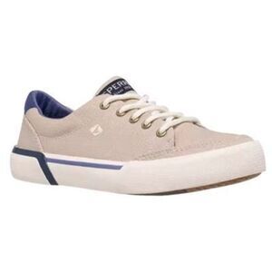 Sperry Beige and Navy Kids' Canvas Sneakers